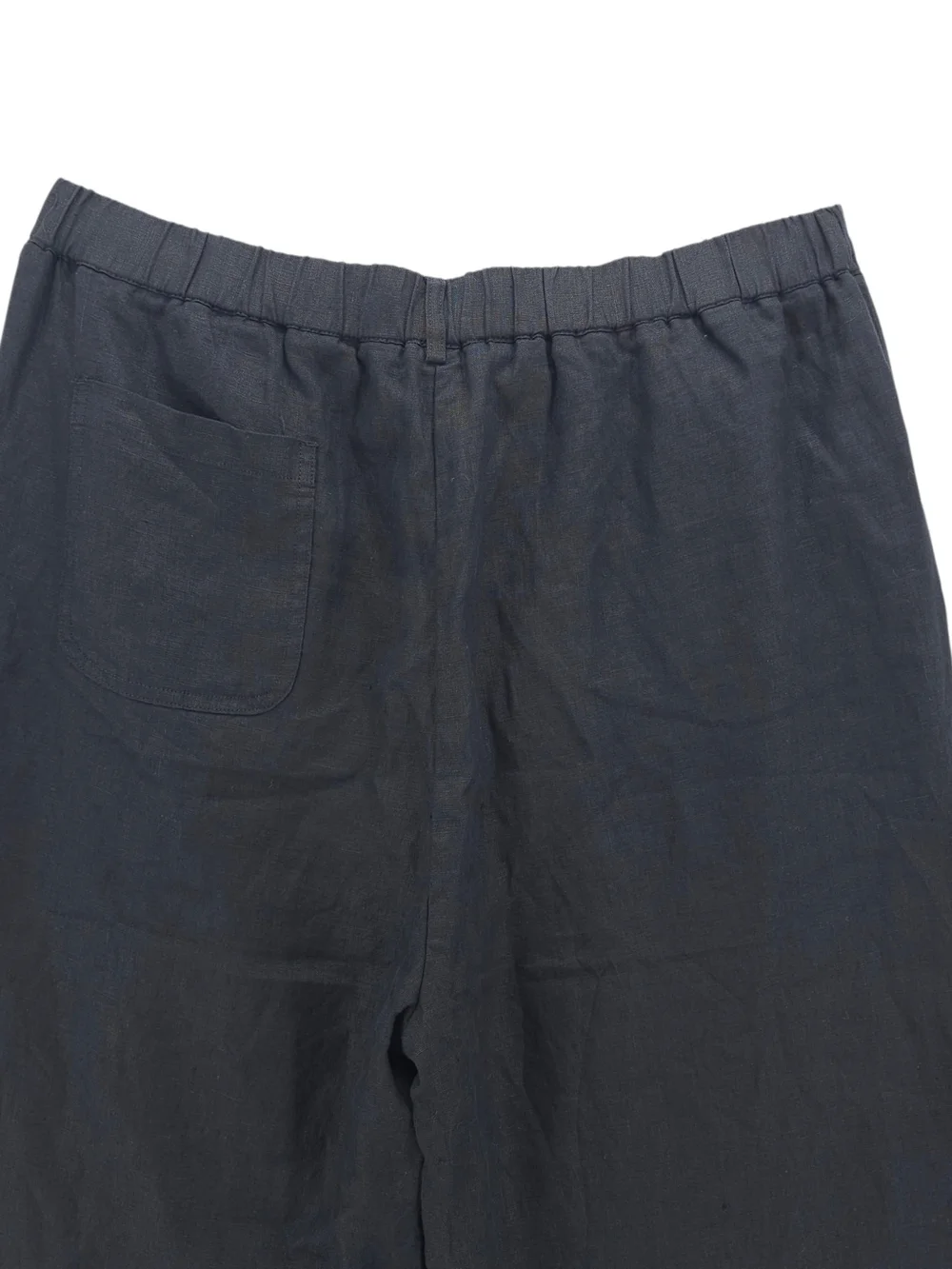 NWT QUINCE Women's Black 100% European Flax Linen Pants Size LARGE